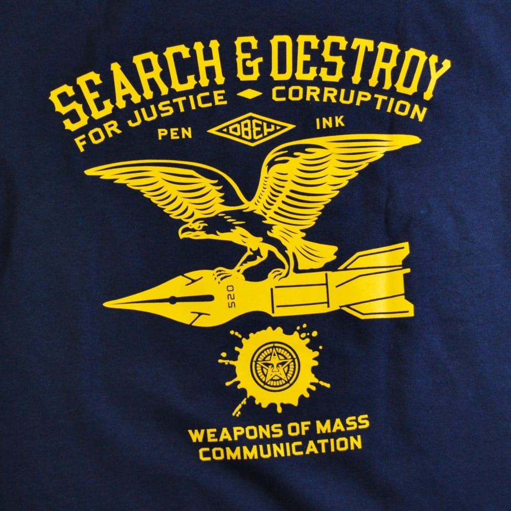 Search And Destroy Eagle Basic T-Shirt - Navy - Navy