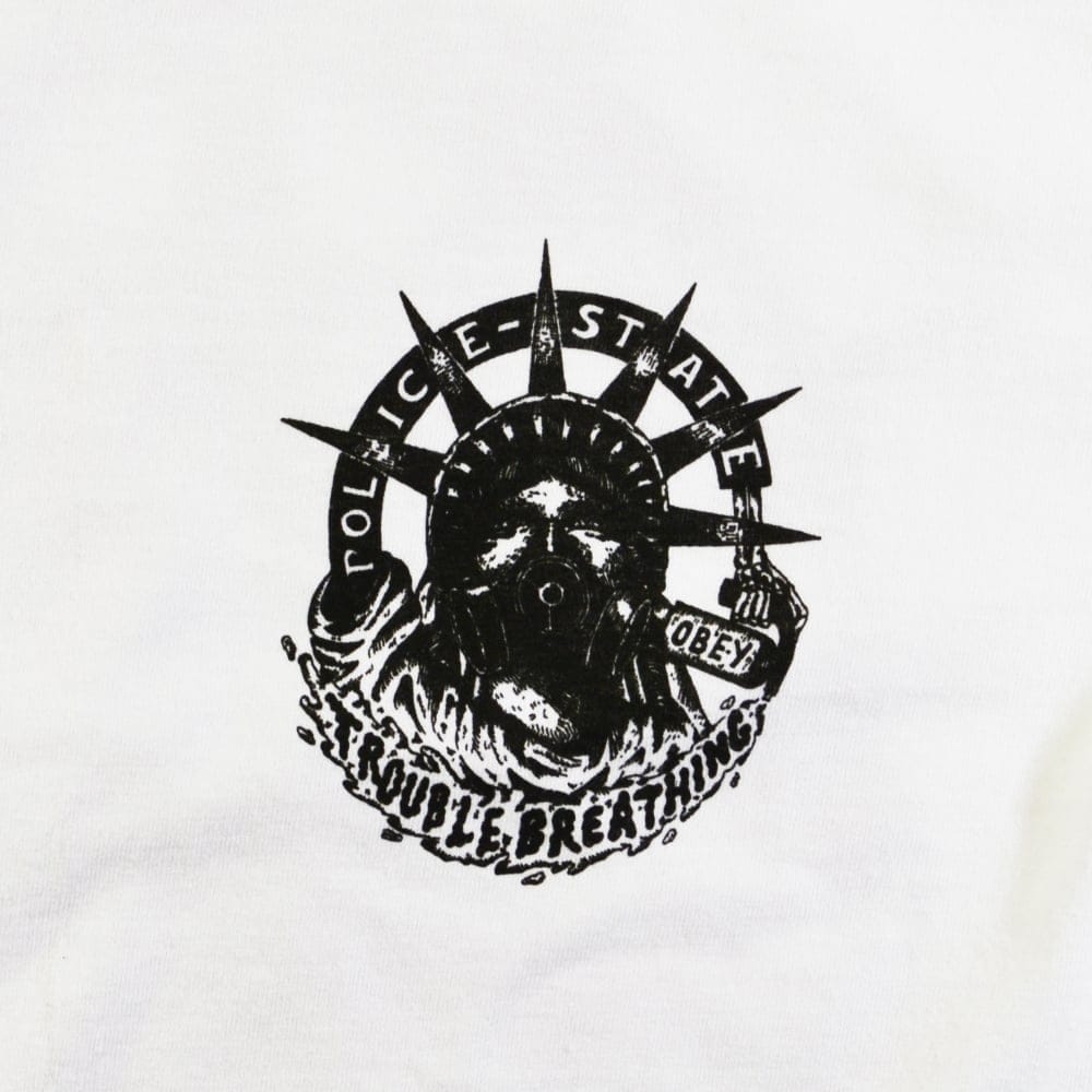 Trouble Breathing Basic T-Shirt - White - White