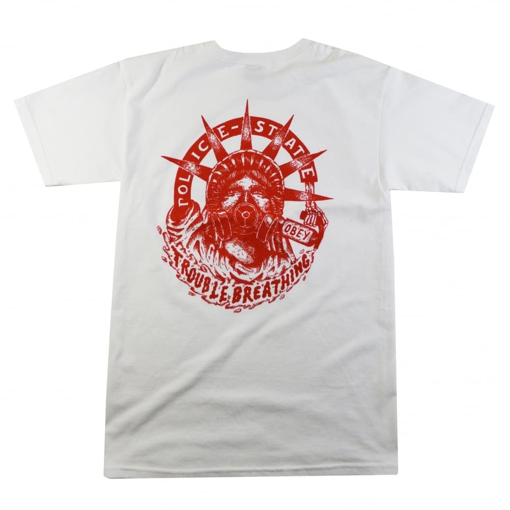 Trouble Breathing Basic T-Shirt - White - White