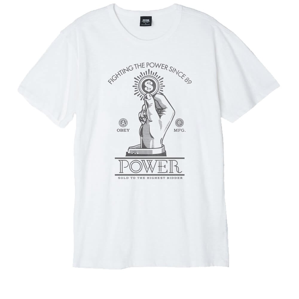 Power Bidder T-shirt - White - White
