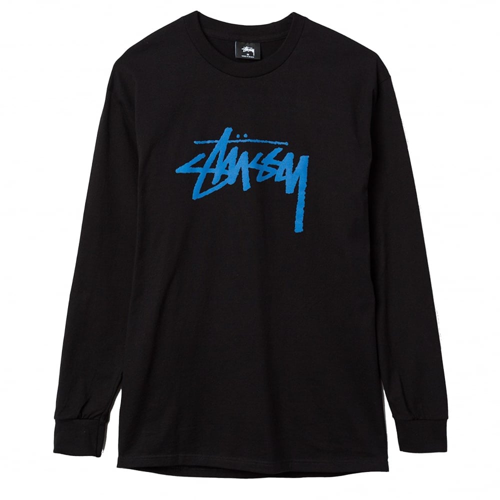 Stock Long Sleeve T-Shirt - Black/Blue