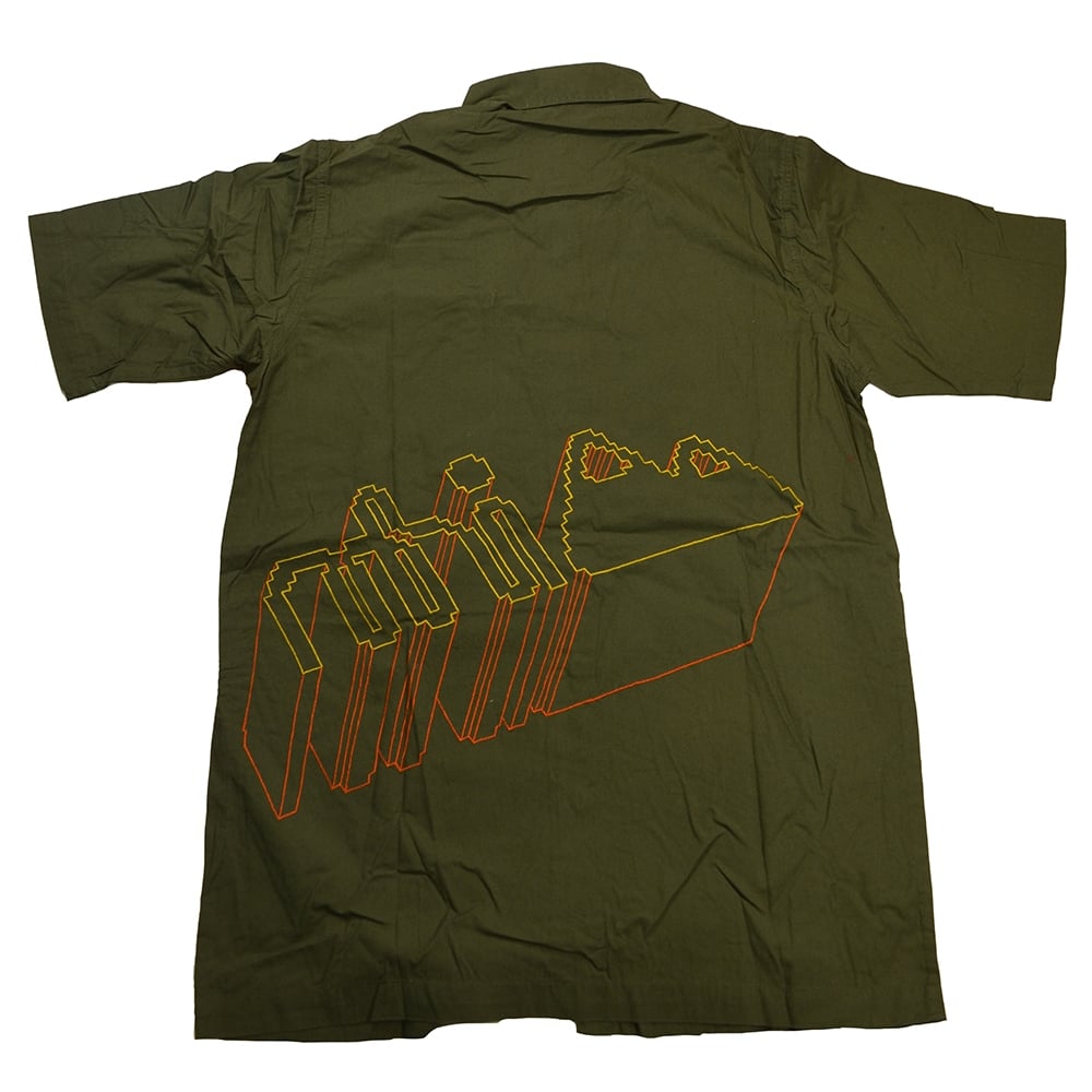 Emb Short Sleeve Shirt - Olive