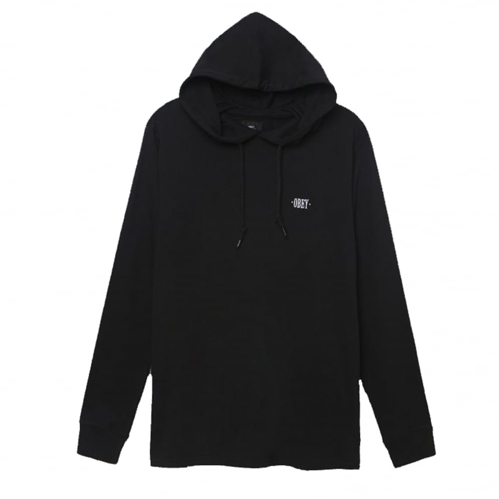 Metier Long Sleeve Hooded T-Shirt - Black