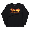 Long Sleeve Flame Logo - Black - Black