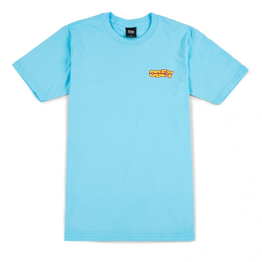 Quake Embroidered T-Shirt - Pacific Blue