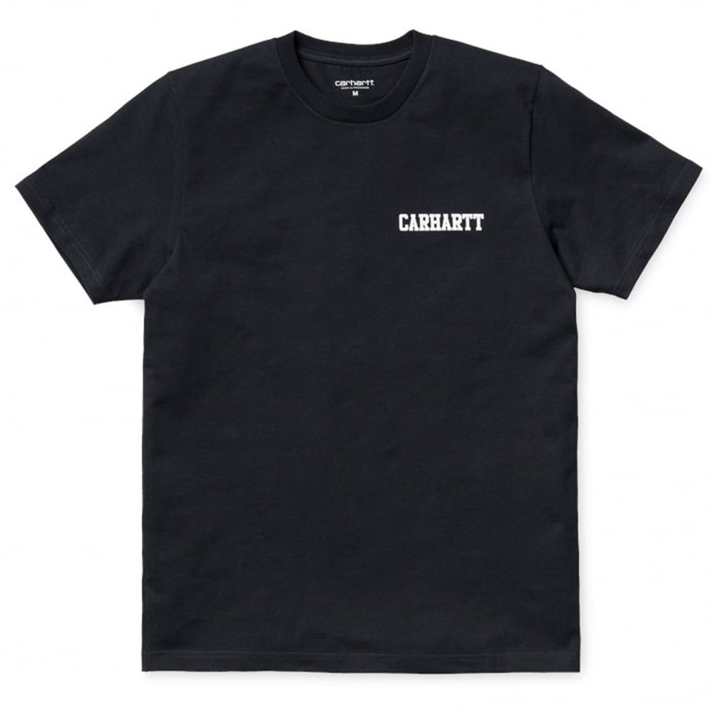 College Script T-Shirt - Dk Navy/Wht
