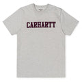 College T-Shirt - Ash/Damson