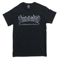 Flame Outline T-Shirt - Black - Black