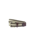 Stripe Web Belt - Khaki/Stone