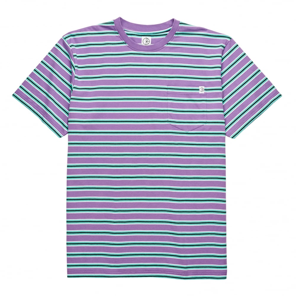 Striped Pocket T-Shirt - Violet/Mint