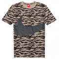 All Over Print Swoosh T-Shirt - Khaki/Black
