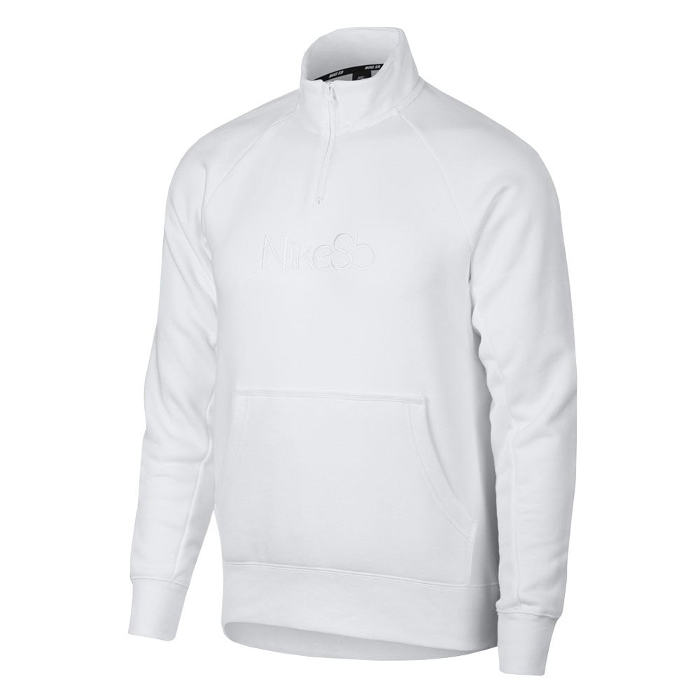 SB Icon 1/4 Zip Sweatshirt - White