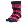 Stripe Logo Sock - Scarlet