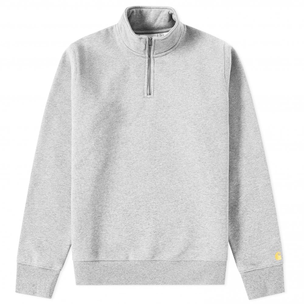 Chase High Neck Zip Sweatshirt - Ash Heather