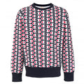 Fleece Lined C All Over Sweatshirt - Navy