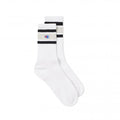 3 Stripe Crew Sock - Wht/Grey/Blk