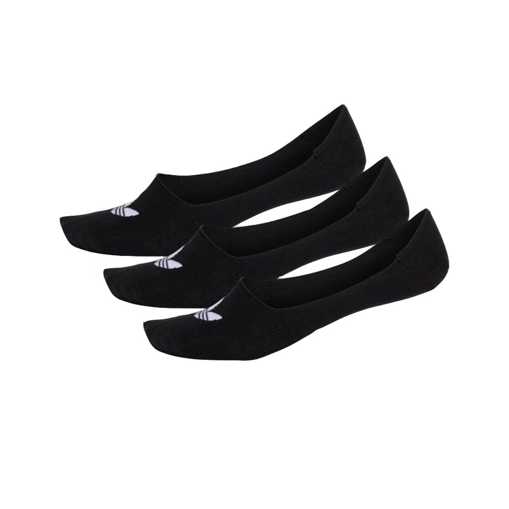 No Show Sock 3 Pack - Black/Black