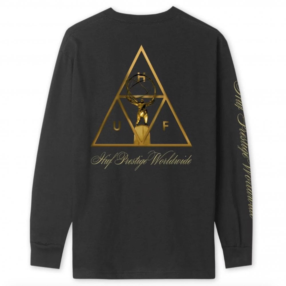 Prestige Triple Triangle Long Sleeve T-Shirt - Black - Black