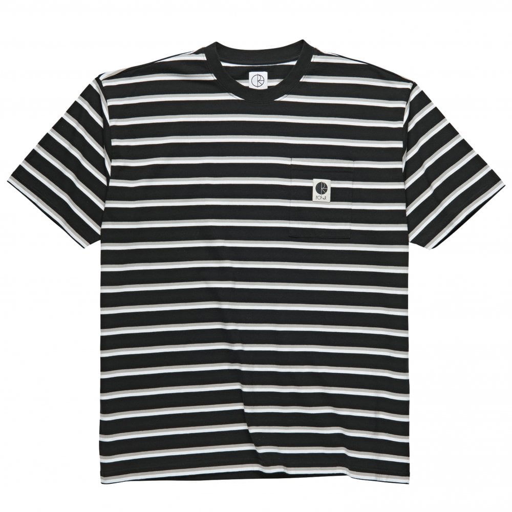 Stripe Pocket T-Shirt - Black