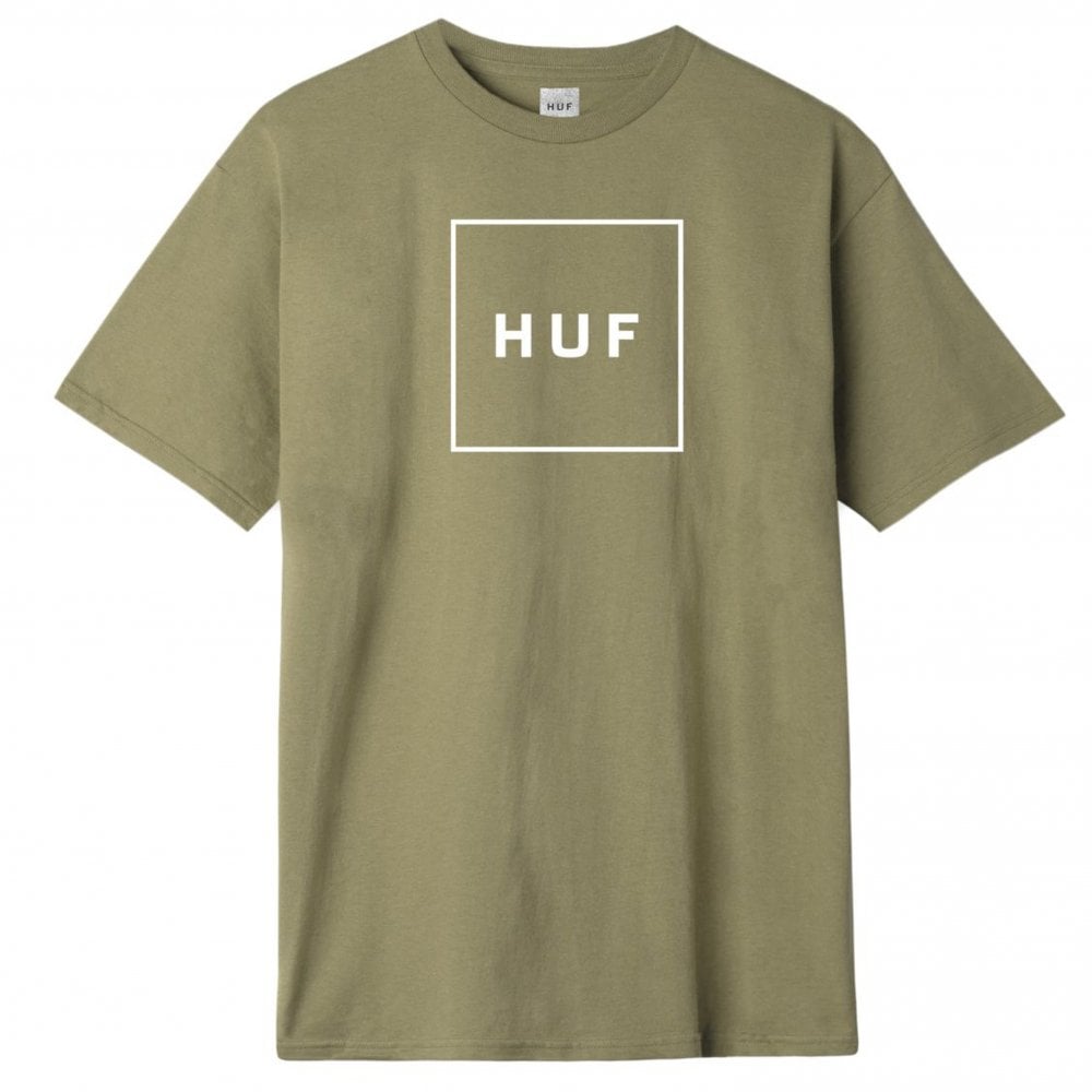 Essentials Box Logo T-Shirt - Dried Herb