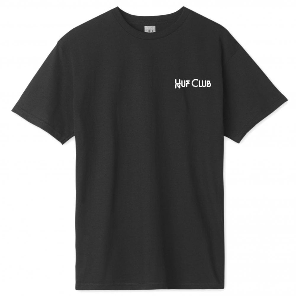HUF Club T-Shirt - Black - Black