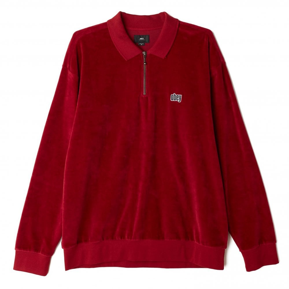 Buster Long Sleeve Polo Shirt - Fig Red