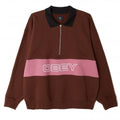 Baron Zip Polo Shirt - Brown/Multi