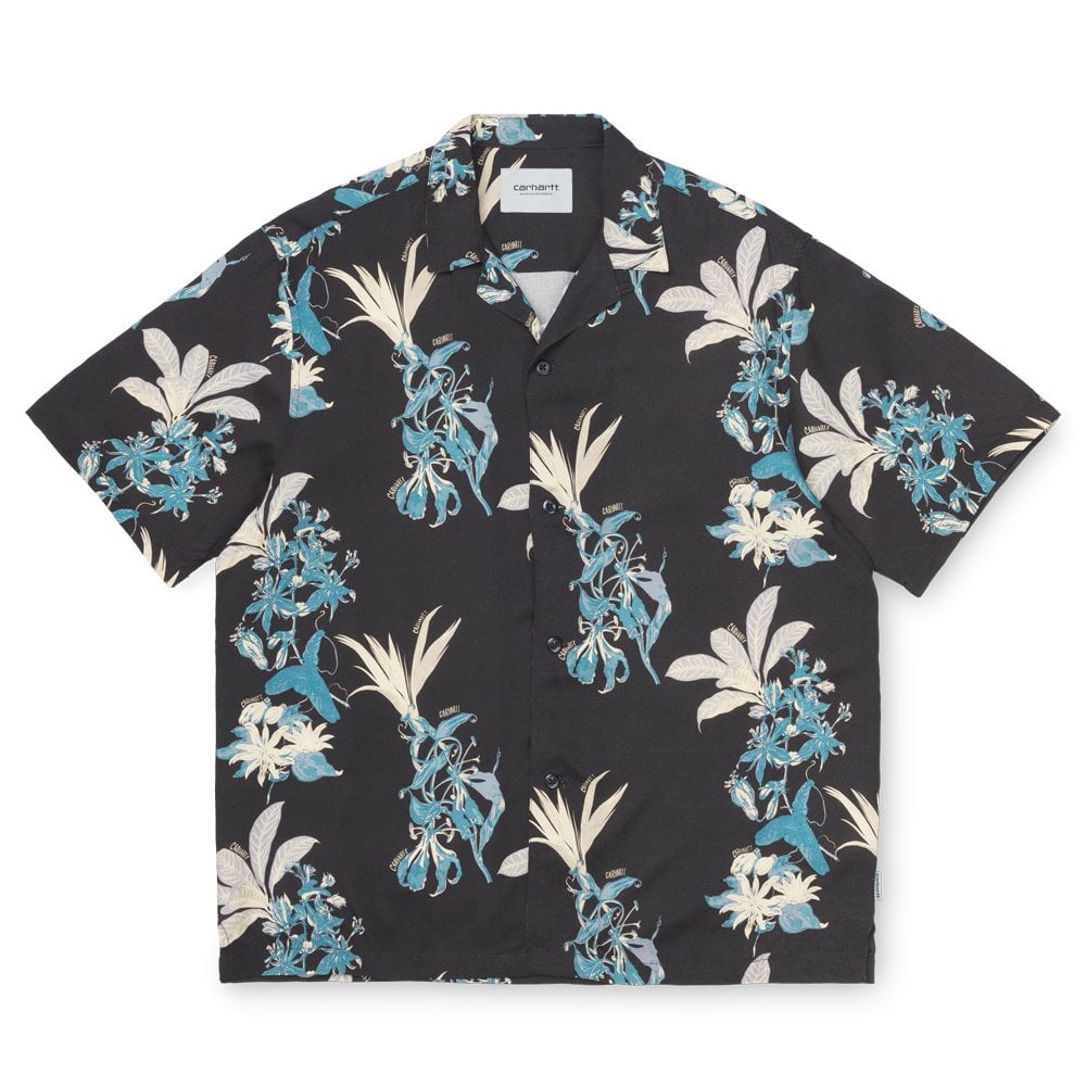 Hawaiian Floral Shirt - Black