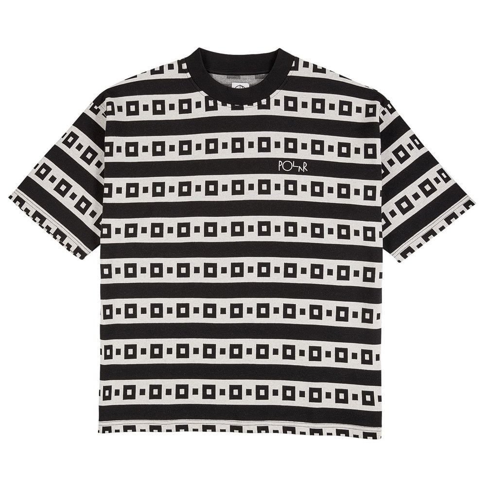 Square Stripe T-Shirt - Black