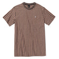 Overdyed Vertical Stripe T-Shirt  - Coral Pink
