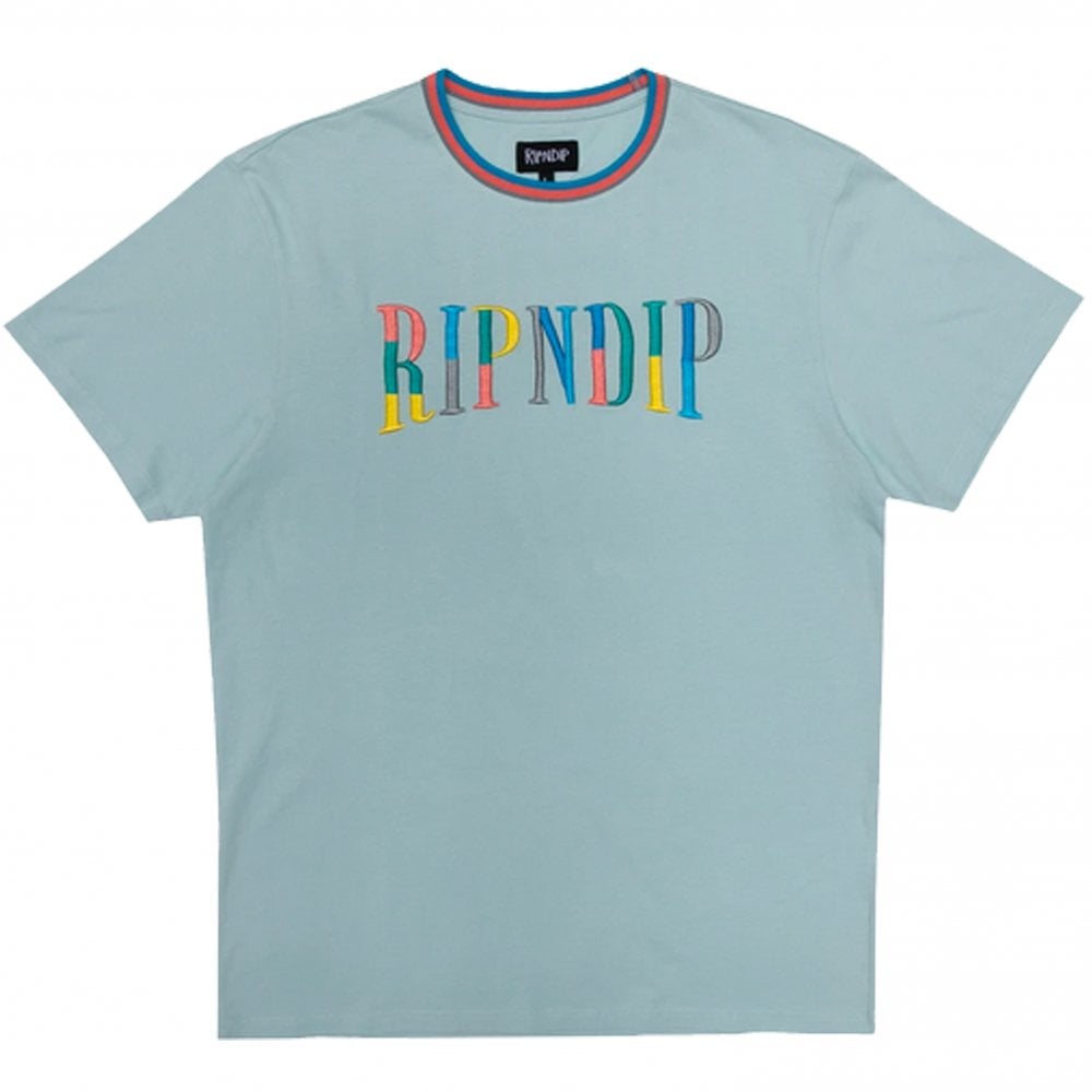 Color Block Logo T-Shirt - Ice Blue