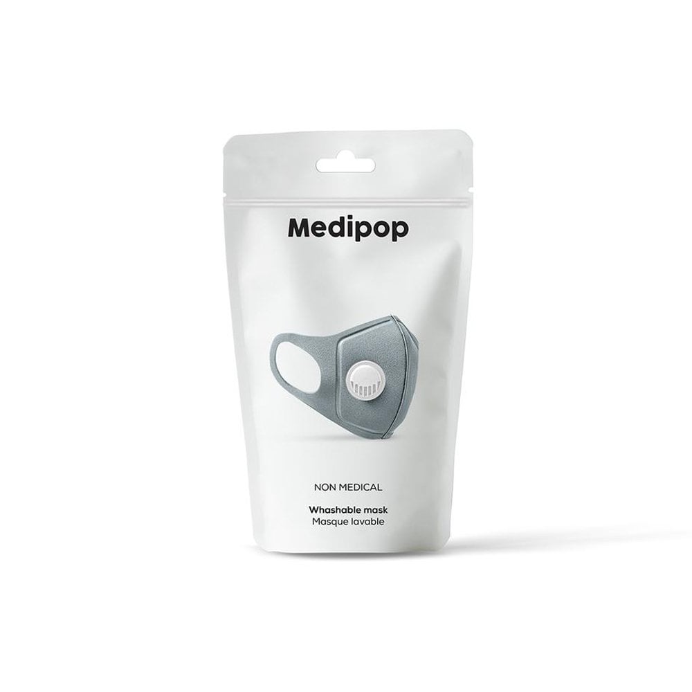 Washable W Face Mask - Grey