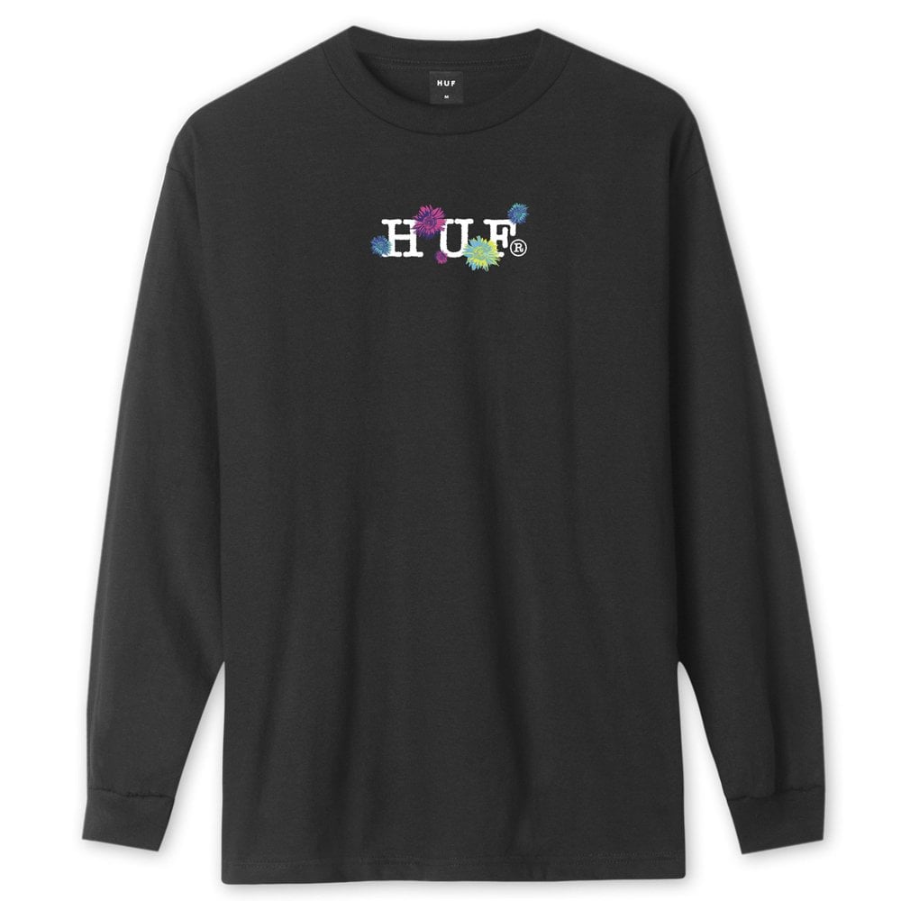 Psycho Daises Long Sleeve T-Shirt - Black - Black