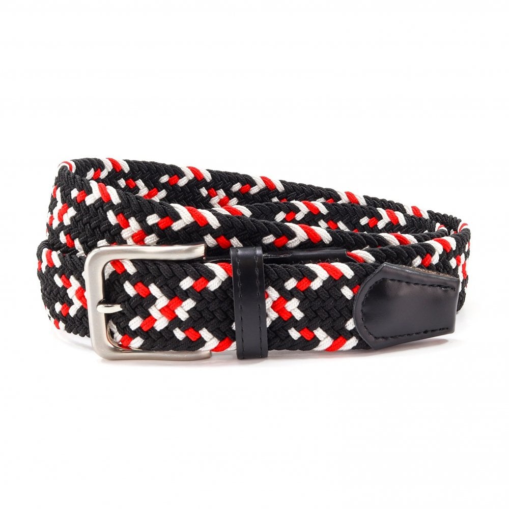 Multi Coloured Web Belt - Black/Red