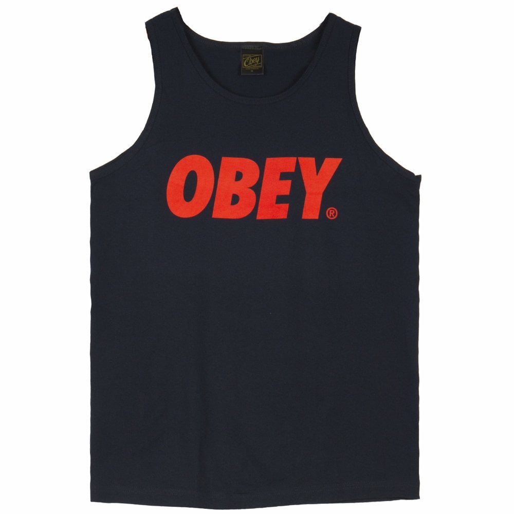 Obey Font Vest - Navy