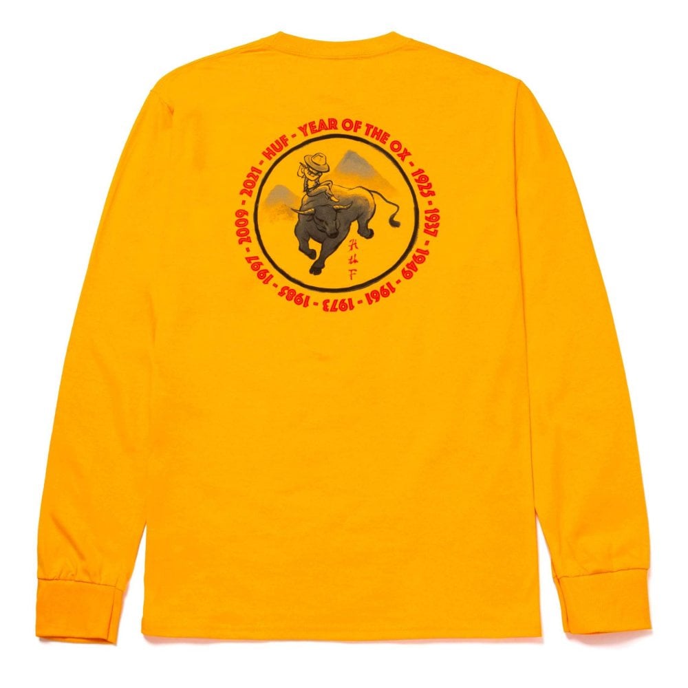 x Year Of The Ox Zen Ox Long Sleeve T-Shirt - Gold