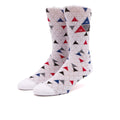 Triple Triangle Pattern Sock - White