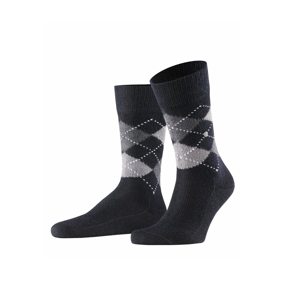 Preston Argyle Socks 3880 - Black/Grey - O/C
