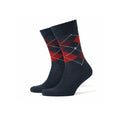 Preston Argyle Sock 6155 - Navy/Red - O/C