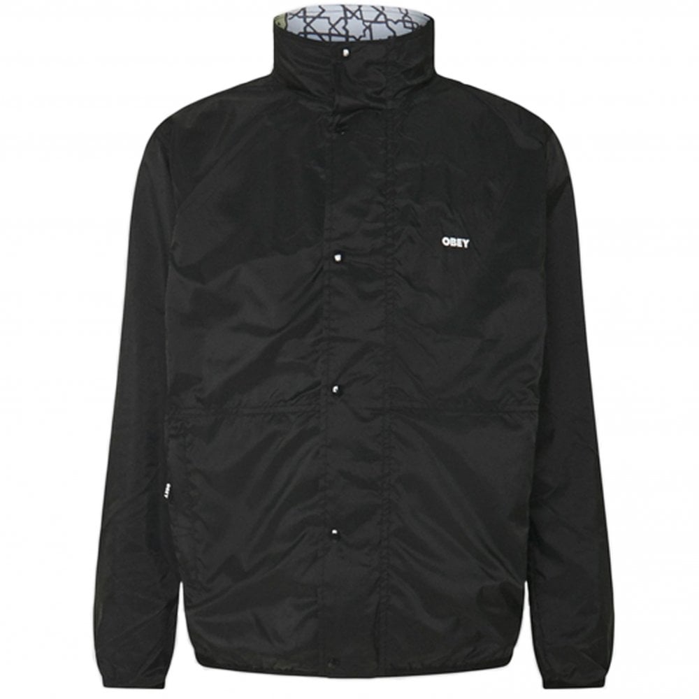 Patchwork Reversible Jacket - Blk/Nvy/Mlti