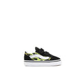 Old Skool Slime Flame Velcro Toddler - Black/White