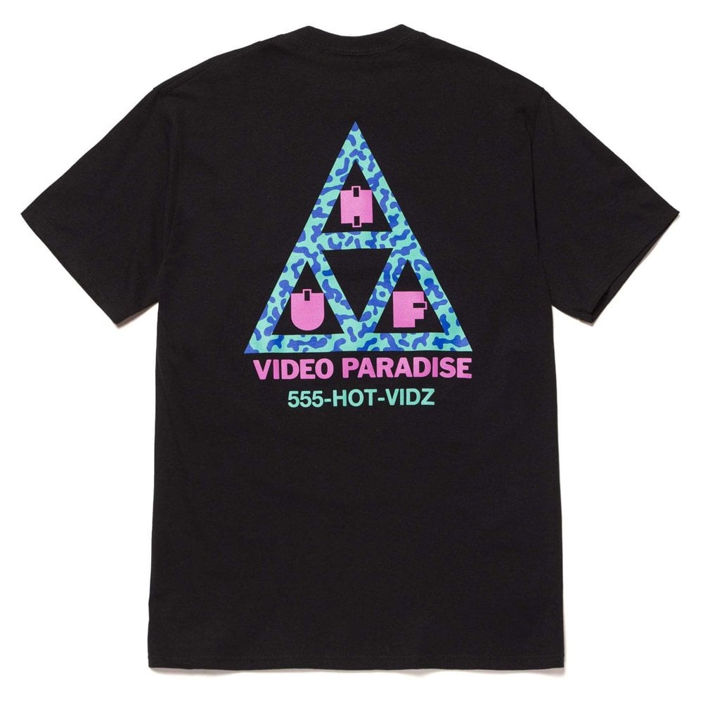 Video Paradise Triple Triangle T-Shirt - Black