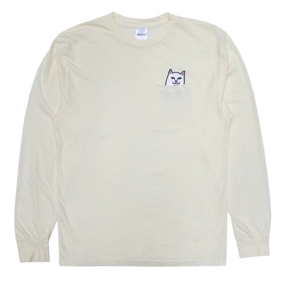 Nermal Pocket Long Sleeve T-Shirt - Natural