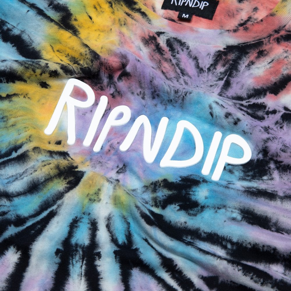 Rubber Logo T-Shirt - Sunburst Tie Dye - Sunburst Td