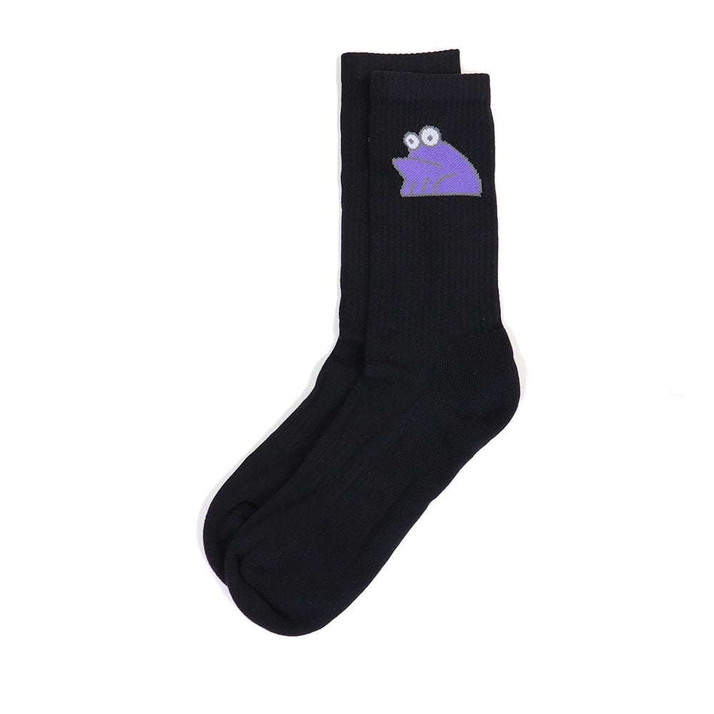 Sad Frog Sock - Black