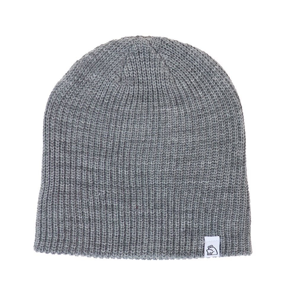 Sad Frog Badge Beanie - Grey Heather