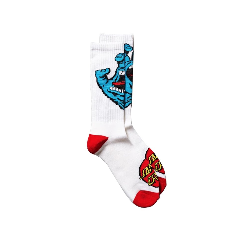 Screaming Hand Socks - White