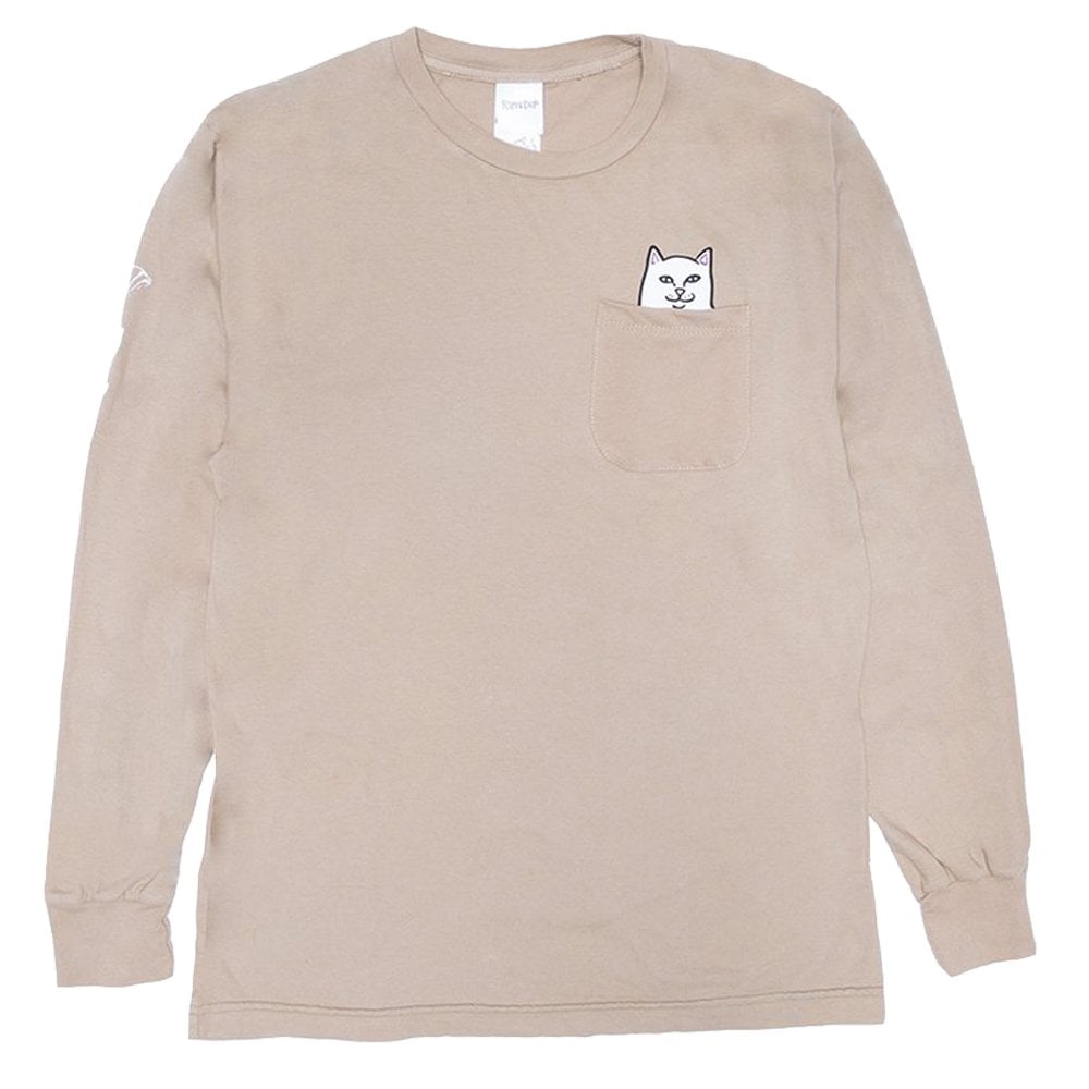 Nermal Pocket Long Sleeve T-Shirt - Almond