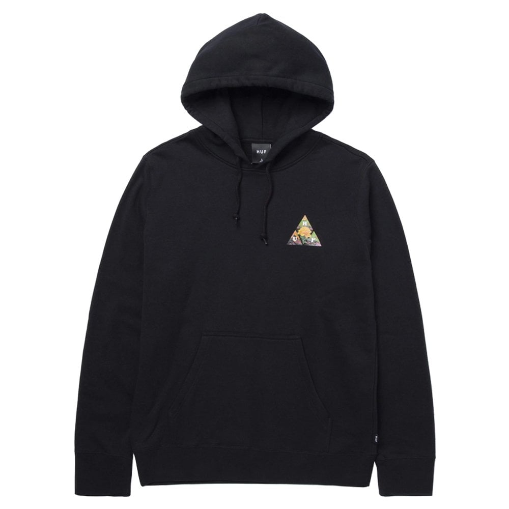 New Dawn Triple Triangle Pullover Hoodie - Black