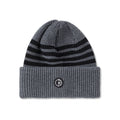 Stripe Merino Beanie - Grey
